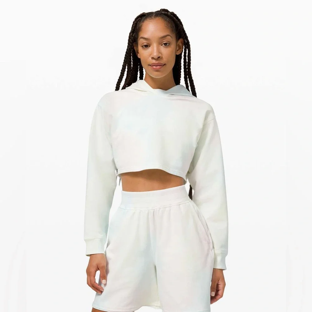 Lululemon LA All Yours Cropped Hoodie Cotton Candy Wash -Size 6